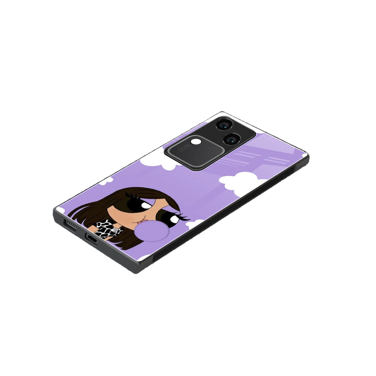 Grape Chic stylish phone case for vivo v30 | glossy glass and slim fit