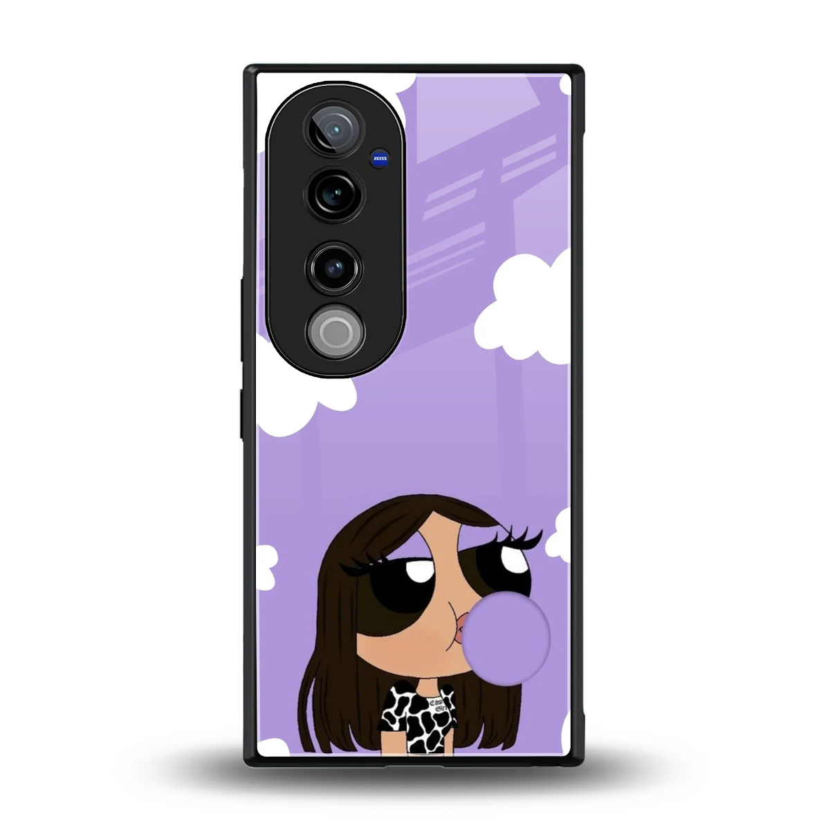 Grape Chic back phone cover | glass case for vivo v40 pro