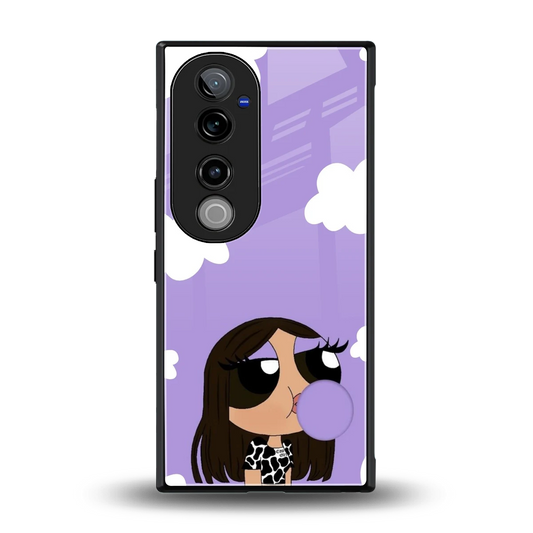Grape Chic back phone cover | glass case for vivo v40 pro
