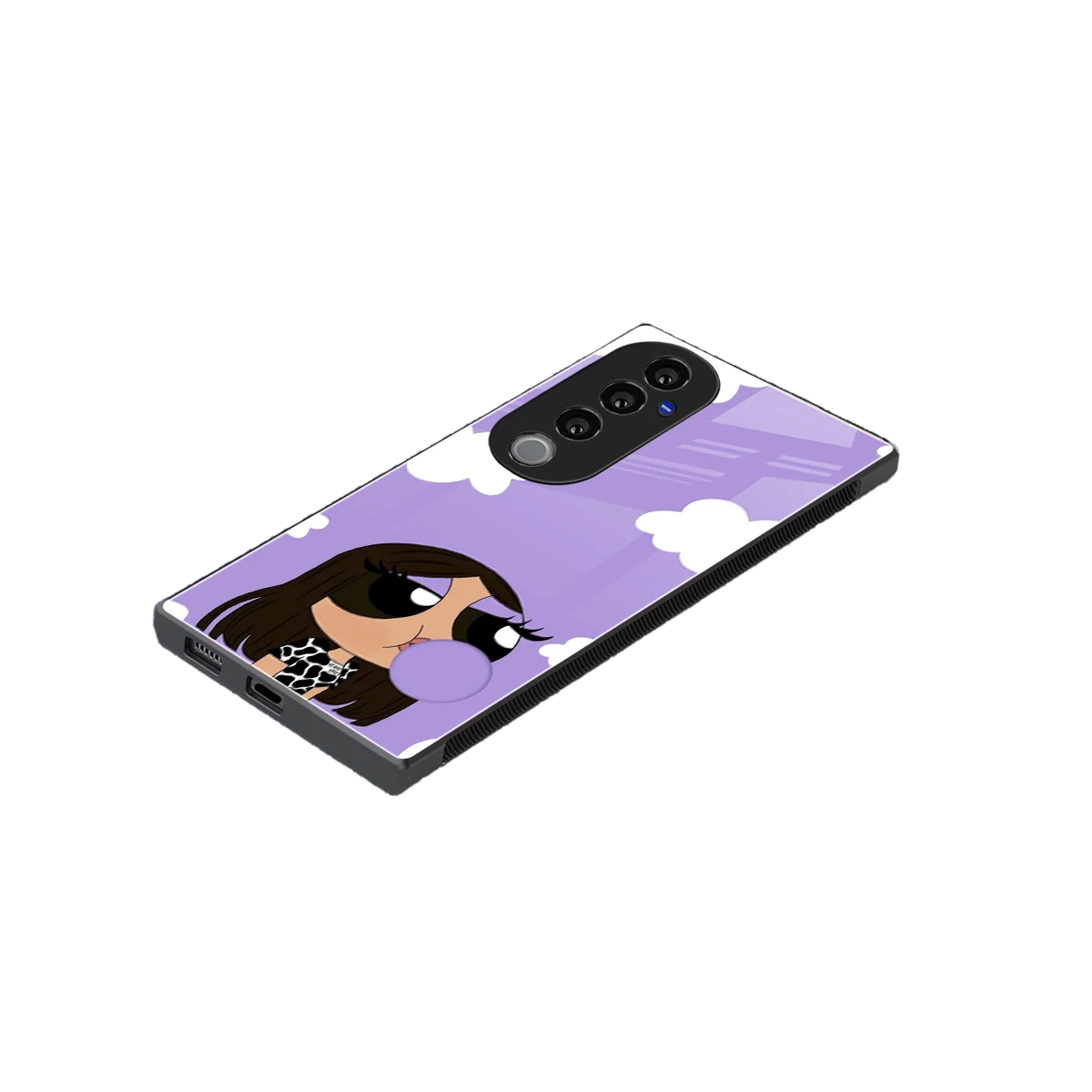 Grape Chic stylish phone case for vivo v40 pro | glossy glass and slim fit
