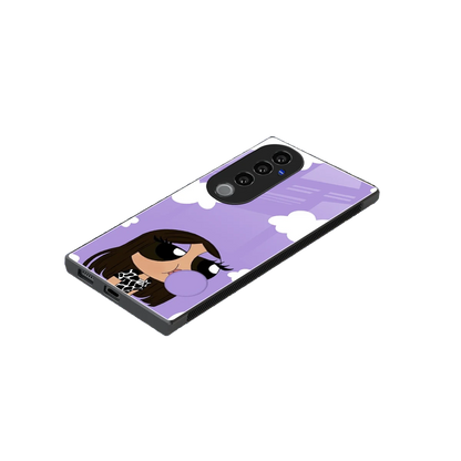 Grape Chic stylish phone case for vivo v40 pro | glossy glass and slim fit