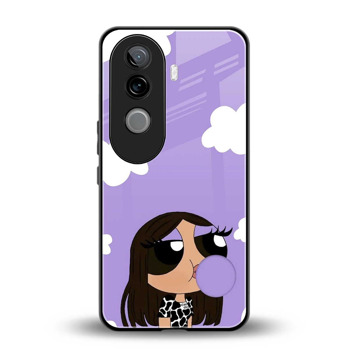 Grape Chic back phone cover | glass case for vivo v40e