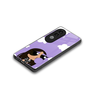 Grape Chic stylish phone case for vivo v40e | glossy glass and slim fit