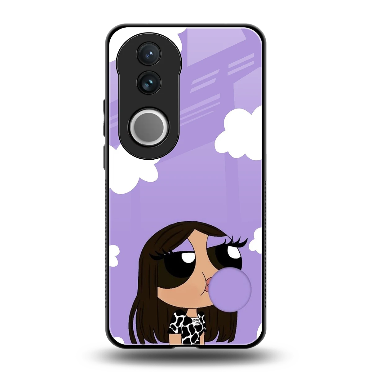 Grape Chic back phone cover | glass case for vivo v50