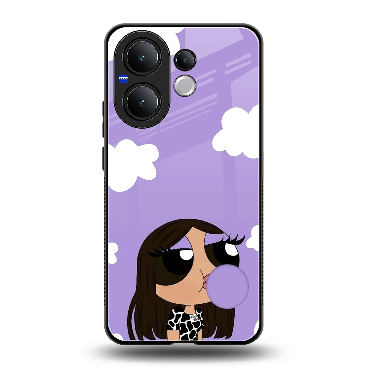 Grape Chic back phone cover | glass case for vivo v60