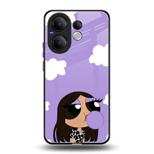 Grape Chic back phone cover | glass case for vivo v60