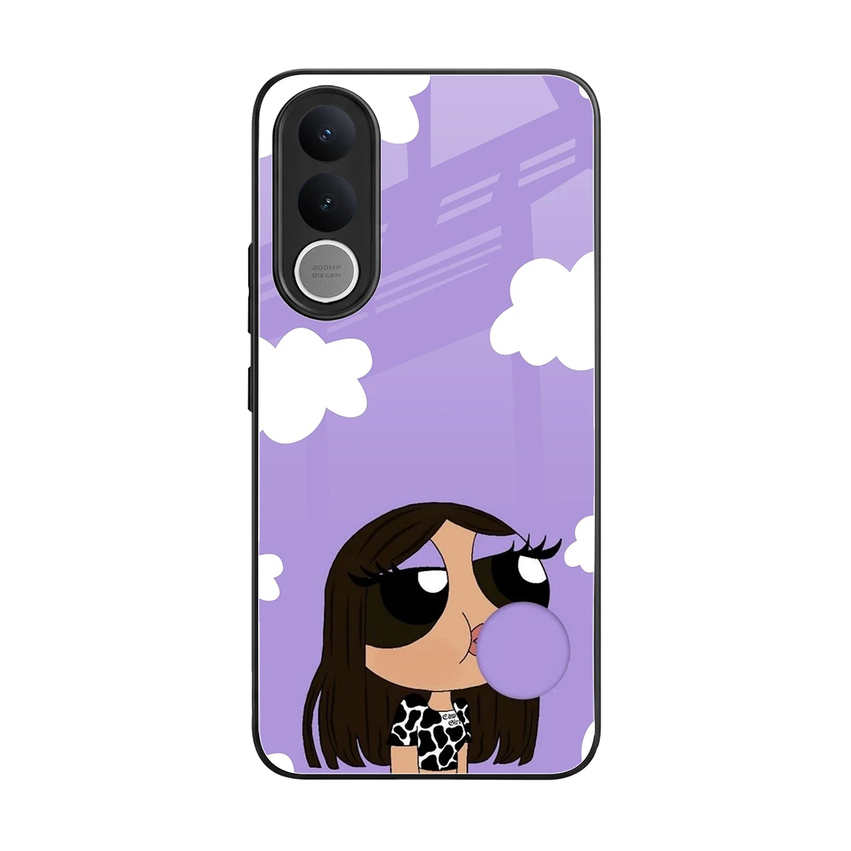 Grape Chic back phone cover | glass case for vivo v70 fe