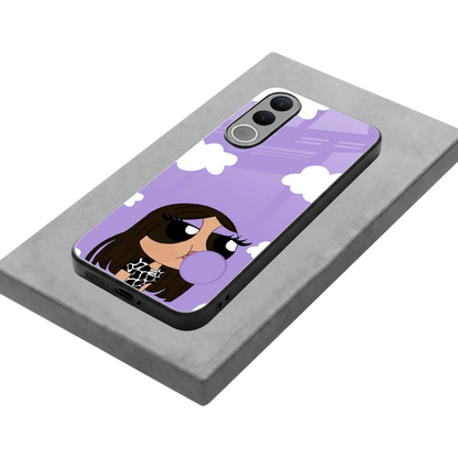 Grape Chic stylish phone case for vivo v70 fe | glossy glass and slim fit