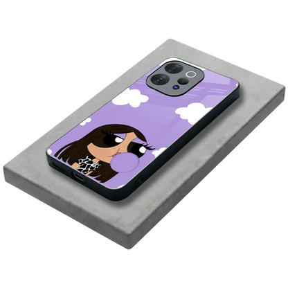 Grape Chic stylish phone case for vivo v70 | glossy glass and slim fit