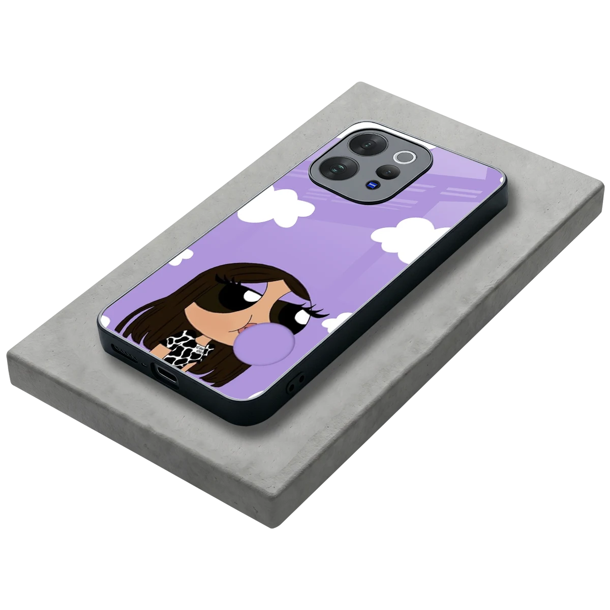 Grape Chic stylish phone case for vivo v70 elite | glossy glass and slim fit