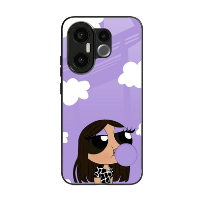 Grape Chic back phone cover | glass case for vivo x200 fe