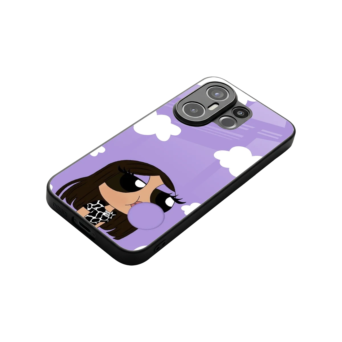 Grape Chic stylish phone case for vivo x200 fe | glossy glass and slim fit