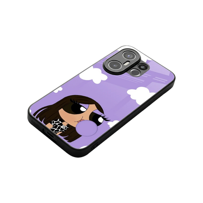 Grape Chic stylish phone case for vivo x200 fe | glossy glass and slim fit