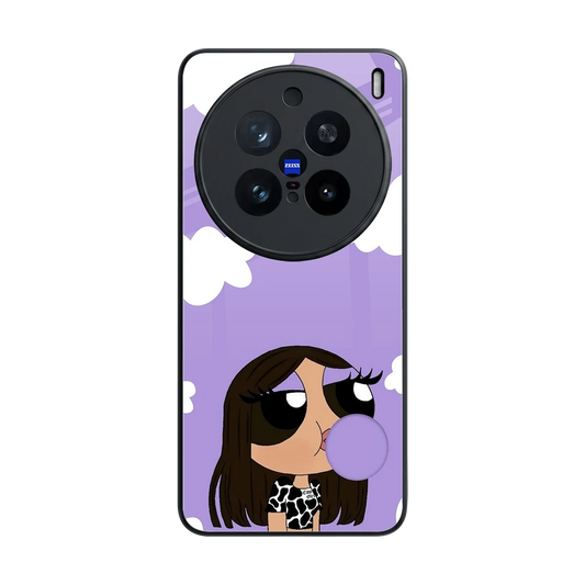 Grape Chic back phone cover | glass case for vivo x200 pro