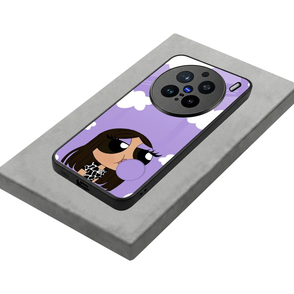 Grape Chic stylish phone case for vivo x200 pro | glossy glass and slim fit