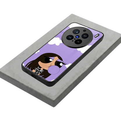 Grape Chic stylish phone case for vivo x200 pro | glossy glass and slim fit