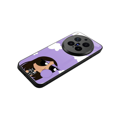 Grape Chic stylish phone case for vivo x300 pro | glossy glass and slim fit