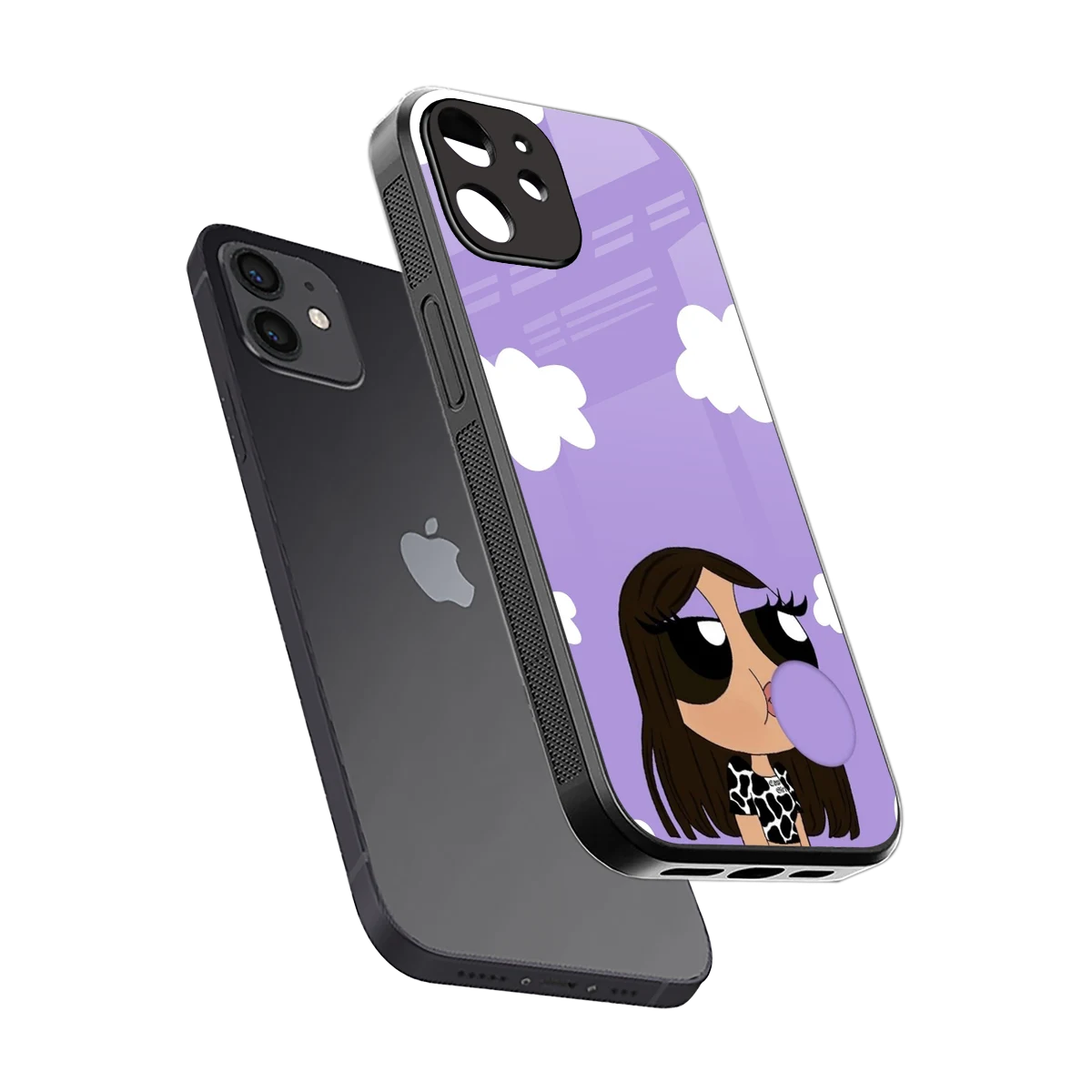 Grape Chic sleek iphone 11 cover with tempered glass back and TPU edges