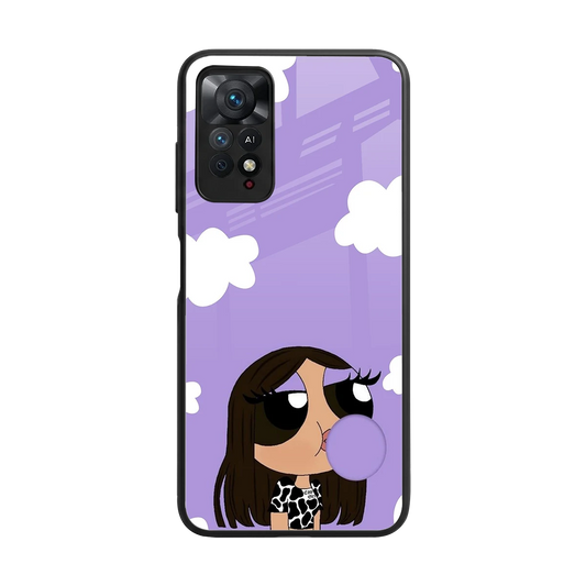 Grape Chic back phone cover | glass case for redmi note 11 pro