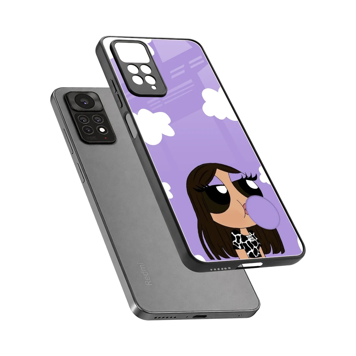Grape Chic sleek redmi note 11 pro cover with tempered glass back and TPU edges