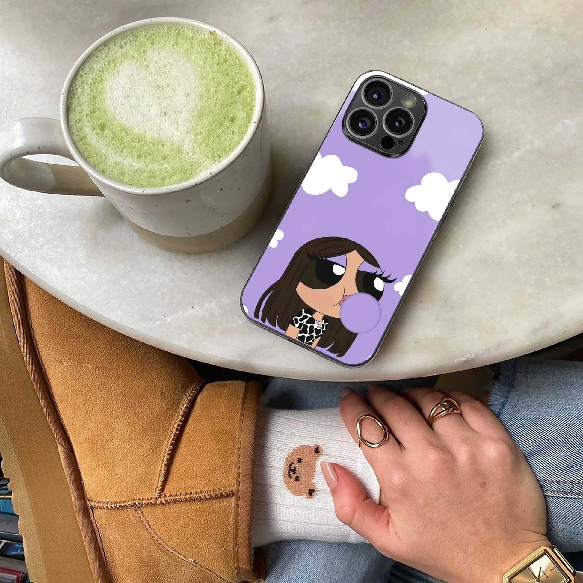 Grape Chic luxury glass phone case for iPhone 16 | scratch and drop resistant
