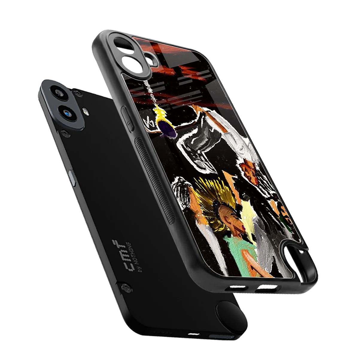 Gravity Break sleek cmf nothing phone 1 cover with tempered glass back and TPU edges