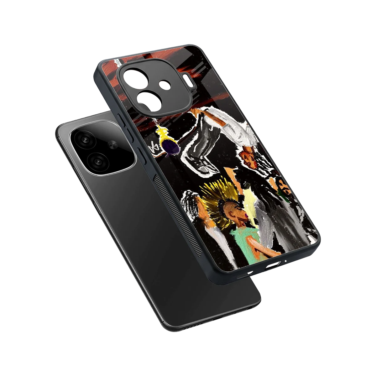 Gravity Break sleek iqoo neo 10r 5g cover with tempered glass back and TPU edges