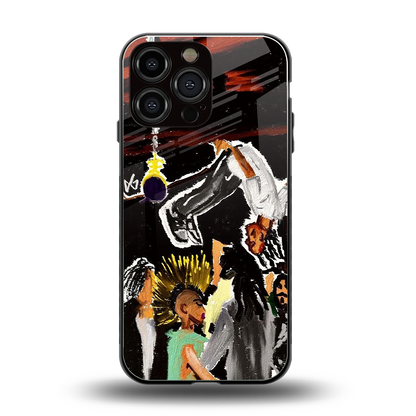 Gravity Break back phone cover | glass case for iphone 14 pro max