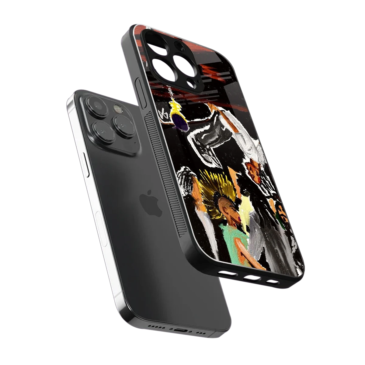 Gravity Break sleek iphone 13 pro cover with tempered glass back and TPU edges