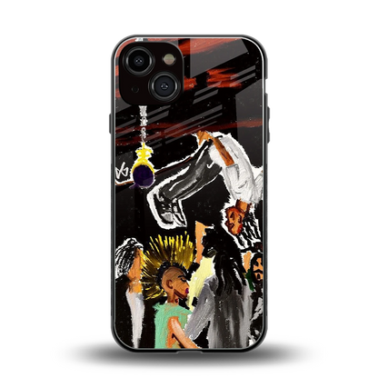 Gravity Break back phone cover | glass case for iphone 14