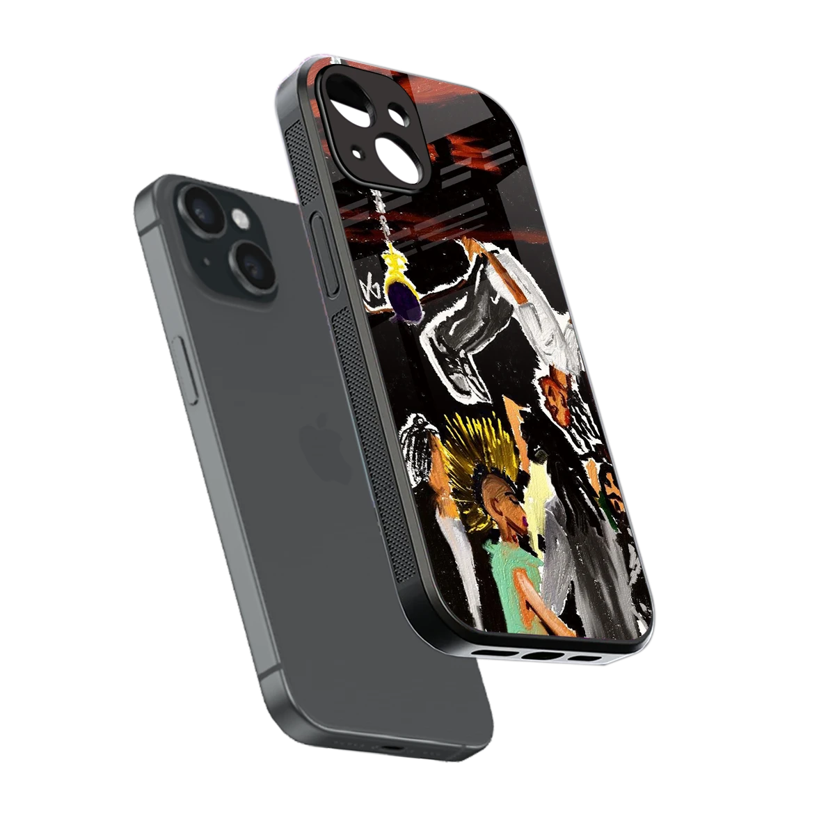 Gravity Break sleek iphone 13 cover with tempered glass back and TPU edges