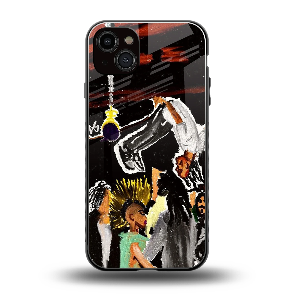 Gravity Break back phone cover | glass case for iphone 14 plus