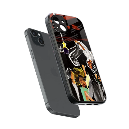 Gravity Break sleek iphone 14 plus cover with tempered glass back and TPU edges