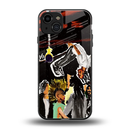 Gravity Break back phone cover | glass case for iphone 15