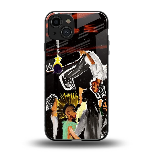 Gravity Break back phone cover | glass case for iphone 15