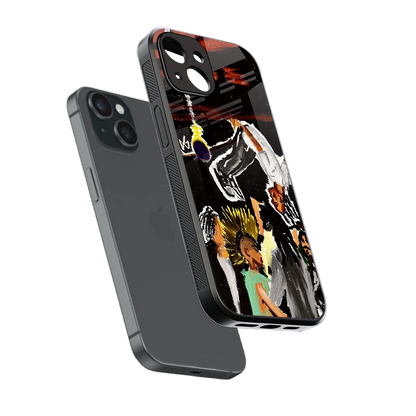 Gravity Break sleek iphone 15 cover with tempered glass back and TPU edges