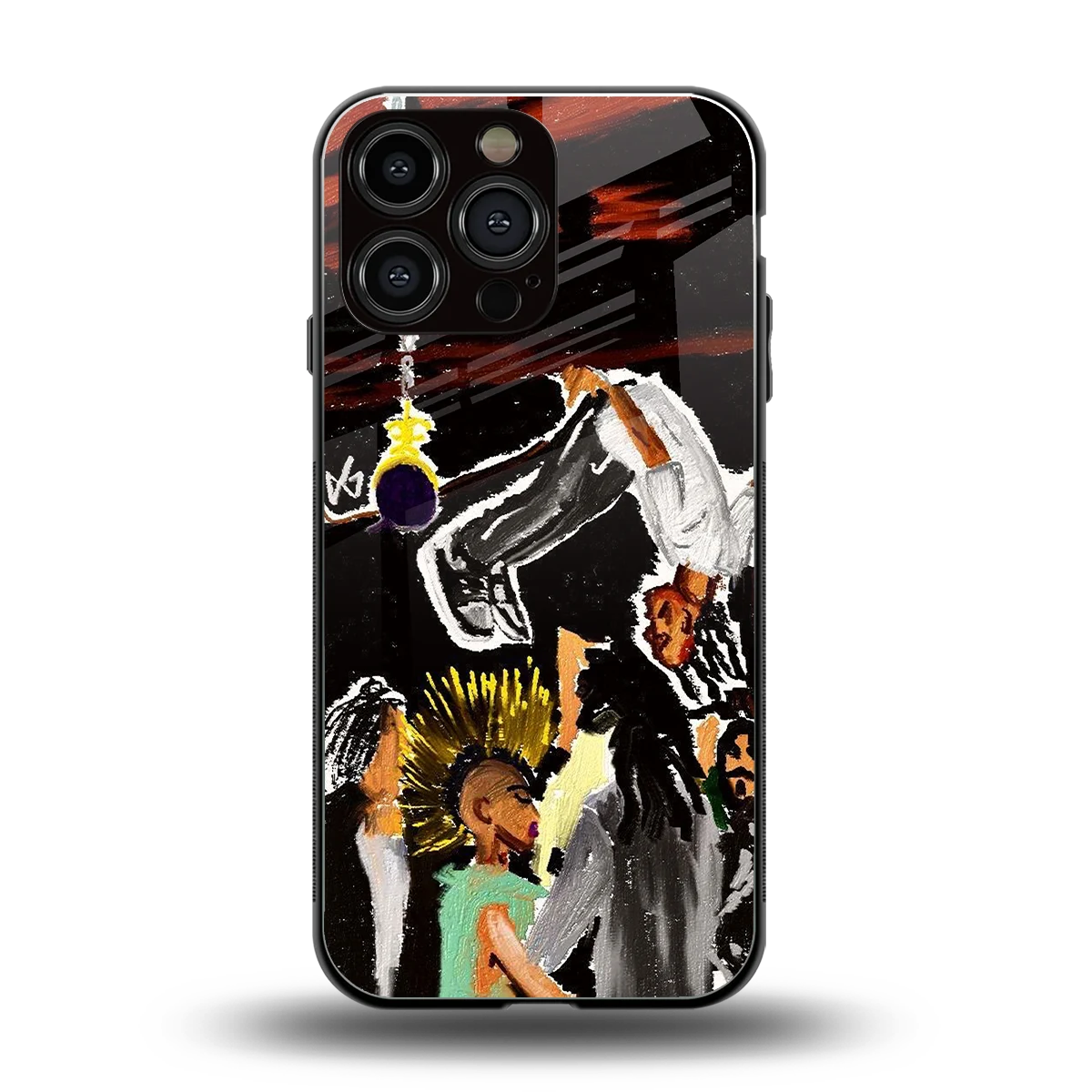 Gravity Break back phone cover | glass case for iphone 16 pro max