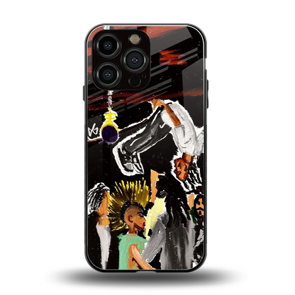 Gravity Break back phone cover | glass case for iphone 16 pro max