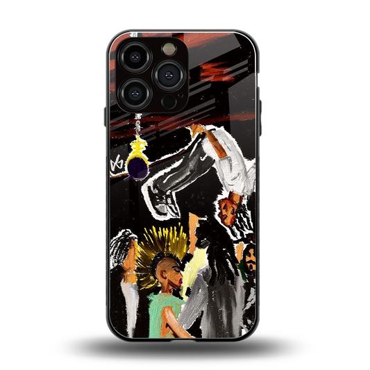 Gravity Break back phone cover | glass case for iphone 16 pro max