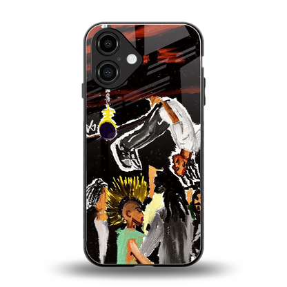 Gravity Break back phone cover | glass case for iphone 16