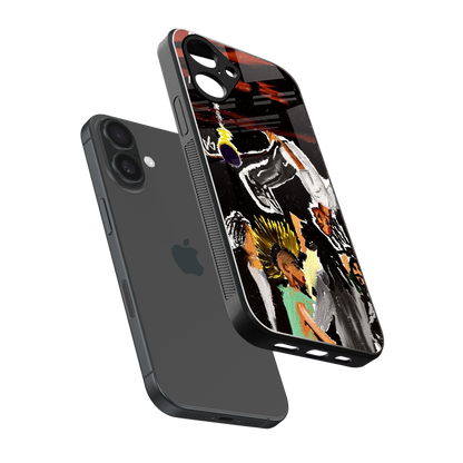Gravity Break sleek iPhone 16 cover with tempered glass back and TPU edges