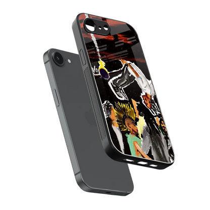 Gravity Break sleek iphone 16e cover with tempered glass back and TPU edges