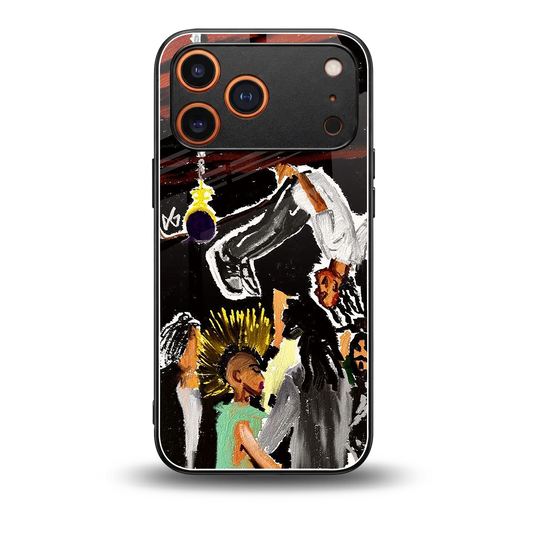Gravity Break back phone cover | glass case for iphone 17 pro max