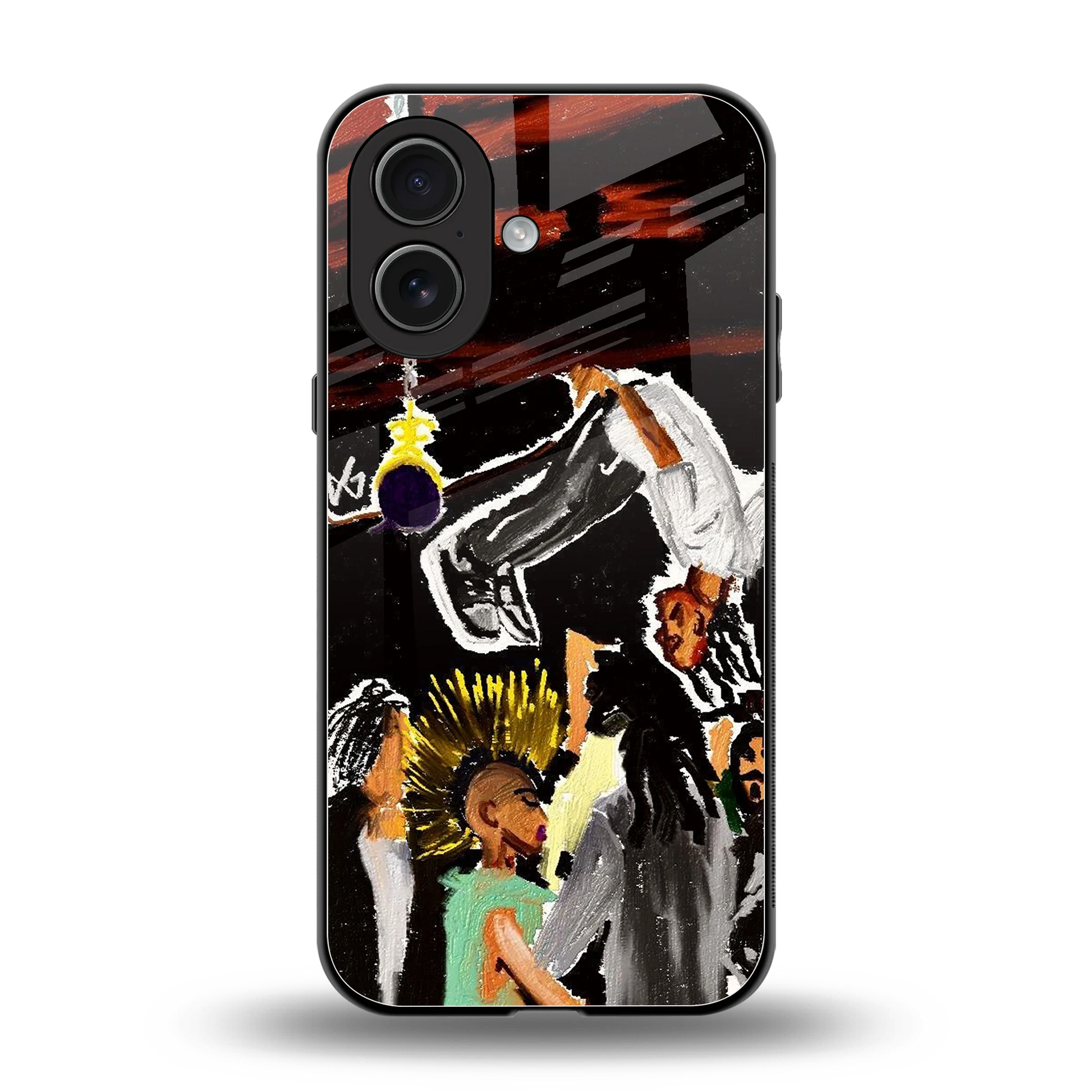 Gravity Break back phone cover | glass case for iphone 17