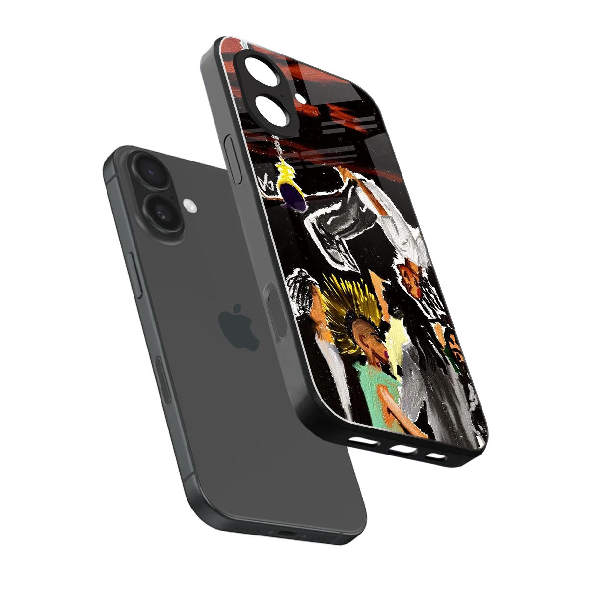Gravity Break sleek iphone 17 cover with tempered glass back and TPU edges