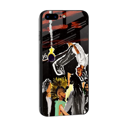 Gravity Break sleek iphone 8 plus cover with tempered glass back and TPU edges