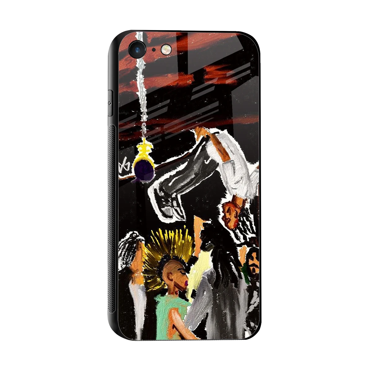 Gravity Break sleek iphone 7 cover with tempered glass back and TPU edges