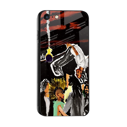 Gravity Break sleek iphone 7 cover with tempered glass back and TPU edges