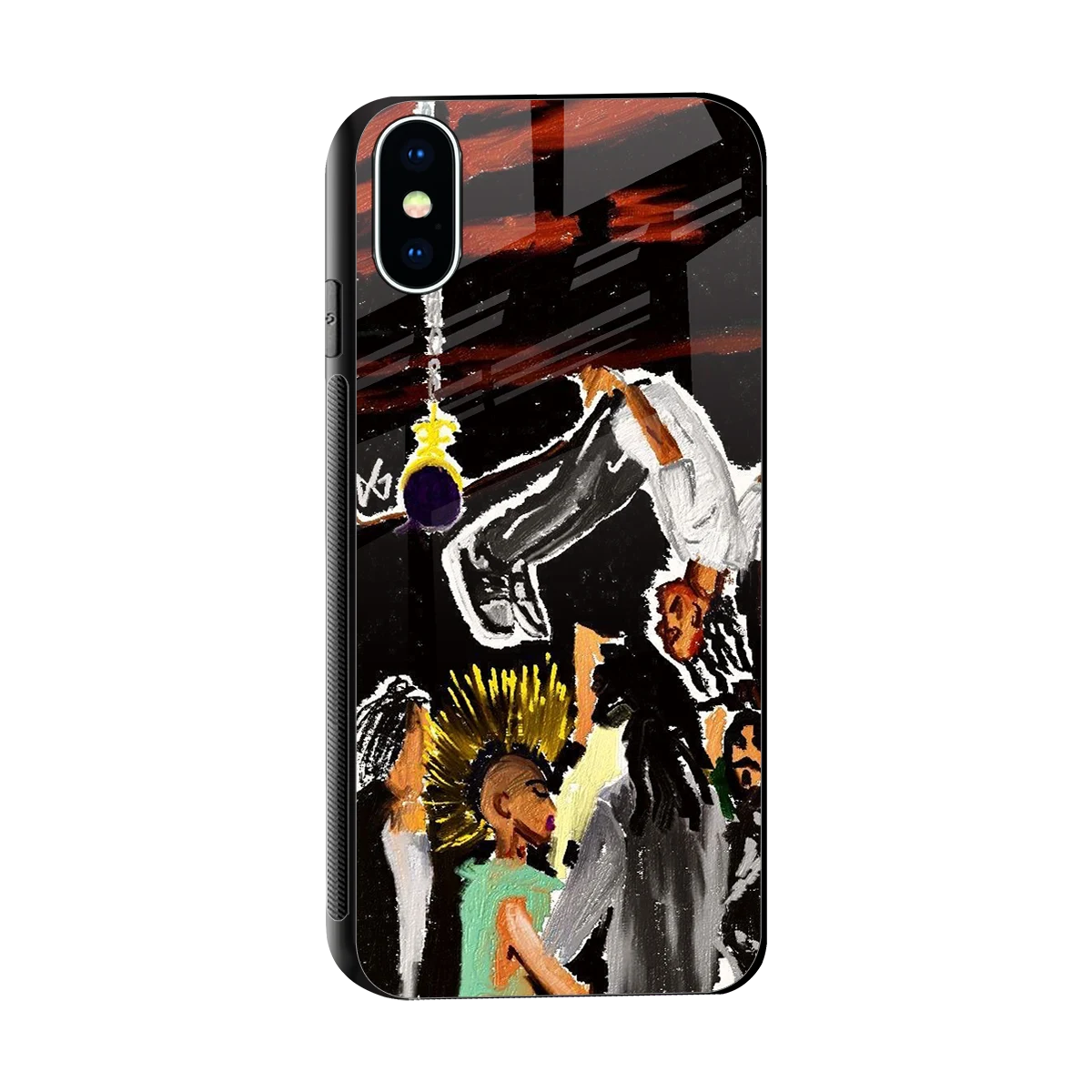 Gravity Break sleek iphone x cover with tempered glass back and TPU edges