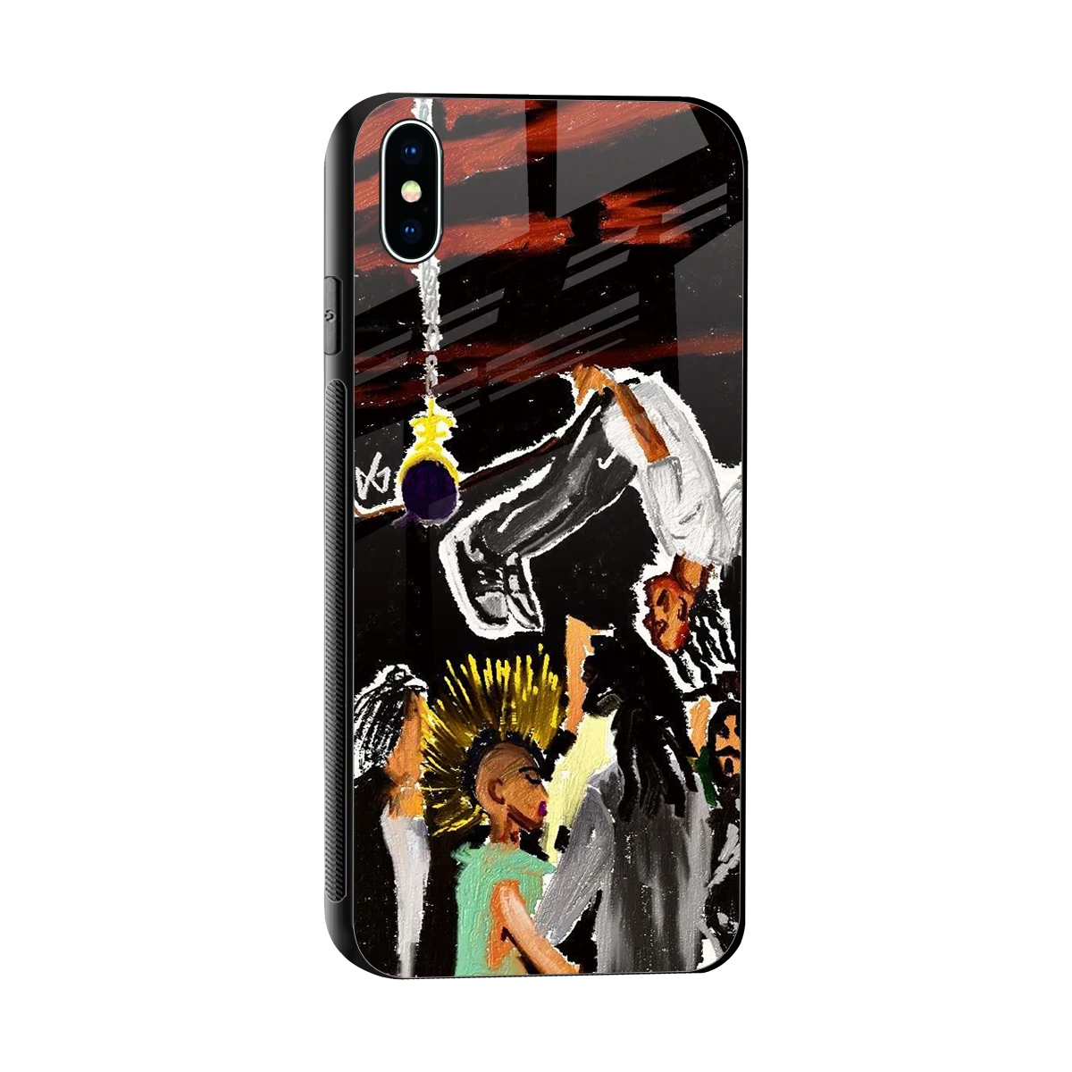 Gravity Break sleek iphone xs max cover with tempered glass back and TPU edges